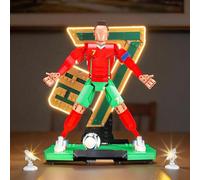 BRIKSMAX Éclairage LED pour Lego Editions Cristiano Ronaldo - Légende du football 43016 - Kit de lumière compatible pour briques de construction - Sans kit Lego - Lumière décorative de qualité