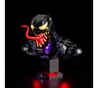 BRIKSMAX Éclairage LED pour LEGO Marvel Venom Buste 76356 - Kit de lumière compatible pour briques de construction - Sans kit Lego - Lumière décorative de qualité supérieure pour modélisme