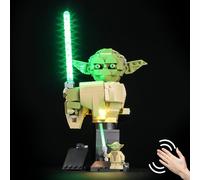 BRIKSMAX Éclairage LED pour Lego Star Wars Yoda Buste (version capteur de mouvement main) 75438, kit de lumière compatible pour blocs de construction - Sans kit Lego