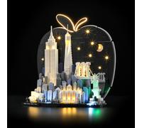 BRIKSMAX Kit d’éclairage à LED pour Lego 21066 New York, la Grosse Pomme - Compatible with Lego Architecture Blocs de Construction Modèle- Pas inclure l’Ensemble Lego