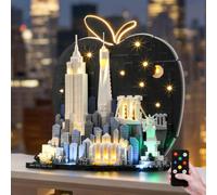 BRIKSMAX Kit d’éclairage à LED pour Lego 21066 New York, la Grosse Pomme（Version télécommandée） - Compatible with Lego Architecture Blocs de Construction Modèle- Pas inclure l’Ensemble Lego