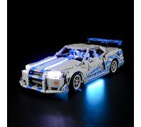 BRIKSMAX Kit d’éclairage à LED pour Lego 42210 Voiture Nissan Skyline GT-R (R34) 2 Fast 2 Furious - Compatible with Technic Blocs de Construction Modèle- Pas inclure l’Ensemble Lego