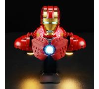 BRIKSMAX Kit d’éclairage à LED pour Lego 76327 Buste d’Iron Man MK4 - Compatible with Lego Marvel Blocs de Construction Modèle- Pas inclure l’Ensemble Lego