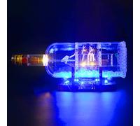 BRIKSMAX Kit de LED pour Bateau en Bouteille, Compatible avec la Maquette Lego 21313, La Maquette de Construction n'est Pas Incluse…