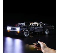 BRIKSMAX Kit de LED pour Dom's Dodge Charger,Compatible avec la Maquette Lego 42111, La Maquette de Construction n'est Pas Incluse (Version de la Télécommande)