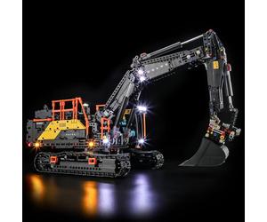 BRIKSMAX Kit d'éclairage 2.0 compatible avec la pelleteuse hybride Lego Technic Volvo EC500 42215 - Kits d'éclairage LED (accessoires uniquement), technologie de masquage de câble pour affichage