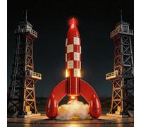 BRIKSMAX Kit d'éclairage 2.0 compatible avec Lego Ideas Tintin Moon Rocket 21367 - Kits d'éclairage LED originaux (accessoires uniquement) pour présentation, cadeaux et collectionneurs