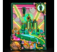 BRIKSMAX Kit d'éclairage 2.0 compatible avec Lego Wicked Emerald City Wall Art 75685 - Kits d'éclairage LED (accessoires uniquement), technologie de masquage de câble pour affichage, cadeaux et