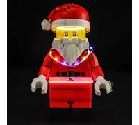 BRIKSMAX Kit d'éclairage 2.0 compatible avec les ensembles de construction Lego Up-Scaled Santa 40820 - Kits d'éclairage LED (accessoires uniquement), technologie de masquage de câble pour affichage