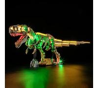 BRIKSMAX Kit d'éclairage 2.0 pour fossiles de dinosaures Lego : Tyrannosaurus rex - Éclairage LED innovant compatible avec Jurassic World 76968 - Ensemble Lego non inclus