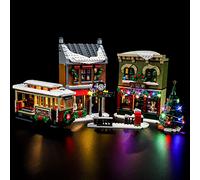 BRIKSMAX Kit d'Éclairage à LED pour Icons La Grande Rue Décorée pour Les Fêtes - Compatible avec Lego 10308 Blocs de Construction - Modèle Non Inclus