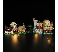 BRIKSMAX Kit d'éclairage à LED pour Icons La Place de la Ville médiévale - Compatible avec Lego 10332 - Pas inclus