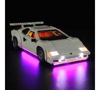 BRIKSMAX Kit d'Éclairage à LED pour Icons Lamborghini Countach 5000 Quattrovalvole - Compatible avec 10337 Blocs de Construction - Modèle Non Inclus