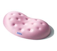 BRILA Repose-poignets pour souris et clavier - Coussin en mousse à mémoire de forme avec trous massage ordinateur, portable, travail bureau, jeux sur rose