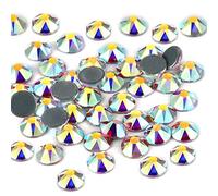BrillaBenny Cristaux Aurora Boréale 16 facettes thermocollantes Qualité Excellente Qualité Top Hotfix AB Crystal Rhinestone Patinage Strass Danse Bal 144 PEZZI Ss30 / 6mm
