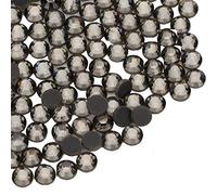 Brillabenny Lot de 1400 strass thermocollants gris noir diamant DmC qualité HOTFIX plomb strass cristal verre chaud Fix Iron (SS16/4 mm)