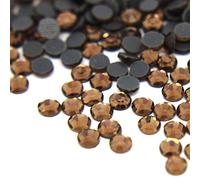 Brillabenny Lot de 1400 strass thermocollants SS20/5 mm DmC MC Quality col. Tabac Smoked Topaz Marron Thermiques Hotfix Rhinestone Crystal Smoke Brown
