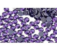 Brillabenny Lot de 300 strass violet Tanzanite lilas foncé thermocollants Hotfix strass cristal violet pierres patinage (SS16/4MM)