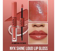 Brillance forte brillance à lèvres, 03 Ambition Statement, rouge à lèvres liquide longue tenue avec brillance à lèvres transparente, lèvres pulpeuses, augmentation du volume des lèvres, rehaussement d