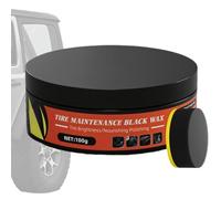 Brillance pour pneus de voiture - 100 g de crème de nettoyage pour assombrir les jantes - Revêtement imperméable - Nettoyant pour pneus de voiture, camion, remorque, tracteur, SUV et l'extérieur des