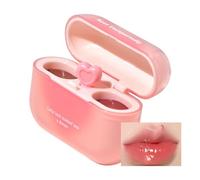 Brillant à lèvres hydratant, brillant à lèvres hydratant - argile à lèvres doublement mate - étui pour écouteurs formé pour vernis à lèvres pailleté, teinté pour brillant à lèvres avec applicateur en