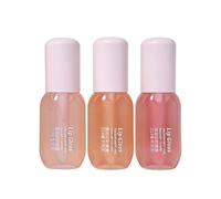 Brillant à lèvres hydratant, huile à lèvres nourrissante, ensemble de maquillage 3 pièces avec une brillance lisse, formule douce, cosmétique de beauté, produit de soin des lèvre facile appliquer,