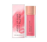 Brillant À Lèvres Mat Léger, Couleur Confortable Longue Durée, Rouge À Lèvres Brillant et Audacieux for Un Maquillage Quotidien en Toute Confiance(Peach Pink,2pcs)