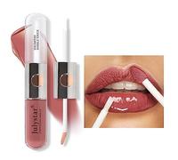 Brillant à lèvres miroir à double tête INTEROOKIE, facile à appliquer et résistant à l'eau pour une couleur durable, ne se décolore pas et ne tache pas (06#)