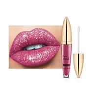 Brillant à Lèvres Scintillant, Gloss à Lèvres Pailleté à Haute Brillance Rouge a Levre Pailleté Liquide Antiadhésif Rouge à Lèvres Liquide Longue Durée Étanche Maquillage Brillant à Lèvres