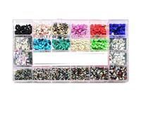 Brillant Diamant Nail Art Strass Kit Verre Cristal Décorations Ensemble 1 pcs Grilles Boîte 21 Formes de 2500 pcs-2000 pcs mélanger la couleur