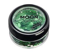 Brillant épais classique par Moon Glitter - 100% de paillettes cosmétique pour le visage, le corps, les ongles, les cheveux et les lèvres - 3g - Vert