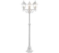 Brillant | Lampadaire d'extérieur Nissie 3-flammes blanc | 3x A60, E27, 60W, adapté aux lampes normales (non incluses)
