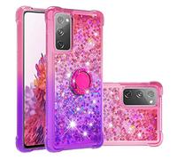 Brillant Liquide Coque pour Galaxy S20 FE 5G avec Béquille, Silicone Étui Bumper Housse Protection Paillette Etui Antidérapent Compatible avec Samsung Galaxy S20 Lite/S20 FE 4G 5G/S20 Fan Edition