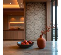 Livingwalls papier peint intissé à motif de feuilles en beige, marron, métallisé - papier peint décoratif 10,05 x 0,53 m - 781981