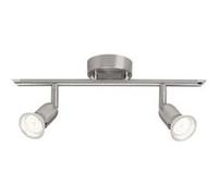 Brillant plafonnier led a 2 lumieres loona 2xgu10 3w acier Incolore G