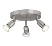 Brillant plafonnier led a 3 lumieres loona 3xgu10 3w acier Incolore G