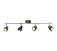 Brillant plafonnier led a 4 lumieres milano 4xgu10 3w chrome et noir G