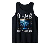 Brille comme Une Menorah - Hanoukka Bleu Festif Débardeur