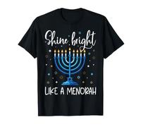 Brille comme Une Menorah - Hanoukka Bleu Festif T-Shirt
