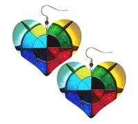 Brillent dans toutes les directions - Boucles d'oreilles élégantes en forme de cœur - Accessoire léger pour femme - Parfait pour les fêtes et la Saint-Valentin.