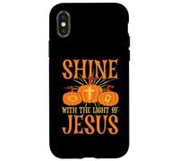 Brillez avec la lumière de Jésus Foi chrétienne Halloween Coque pour iPhone X/XS