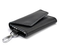 Brilliance Co Etui Porte-Clé Cuir, Pochette Porte Cles Cuir, Noir, Small, Etui Porte-clés