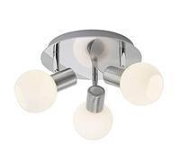 Brilliant Lampe diadème spot cocarde 3 feuilles fer blanc - 3x E14 D45 40W, têtes pivotantes