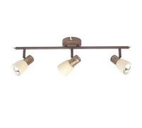 Brilliant 35816/56 Barre 3 Lampes Métal/Verre Marron 60 x 19 x 19 cm