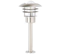 BRILLIANT lampe Terrence lampadaire d'extérieur 50cm acier inoxydable | 1x A60, E27, 60W, adapté aux lampes standard (non incluses) | Échelle A ++ à E | Classe de protection IP: 44 - étanche aux
