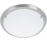 Brilliant Applique/plafonnier Livorno – 30 cm titane/blanc, 1x E27 60W, A++ à E