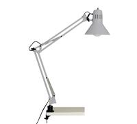 Brilliant AG 427004 Lampe de Bureau, Métal, E27, 40 W, Argent | Lampe de bureau, hauteur 70 cm, Ø 17 cm, E27, max. 40W, orientable