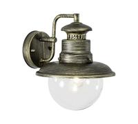 Brilliant Applique extérieure Artu 96128/86 - Ampoule économie d'énergie LED E27 53 W Noir Doré