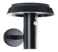 BRILLIANT Applique murale extérieure solaire noire ALVERO | incl. détecteur de mouvement | 4W 500lm 3000K | métal/plastique