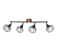 BRILLIANT Avia spot tube 4-flammes noir / couleur bois noir G
